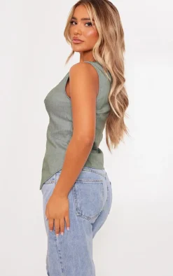 PrettyLittleThing Sleeveless Tops*Long Line Vest