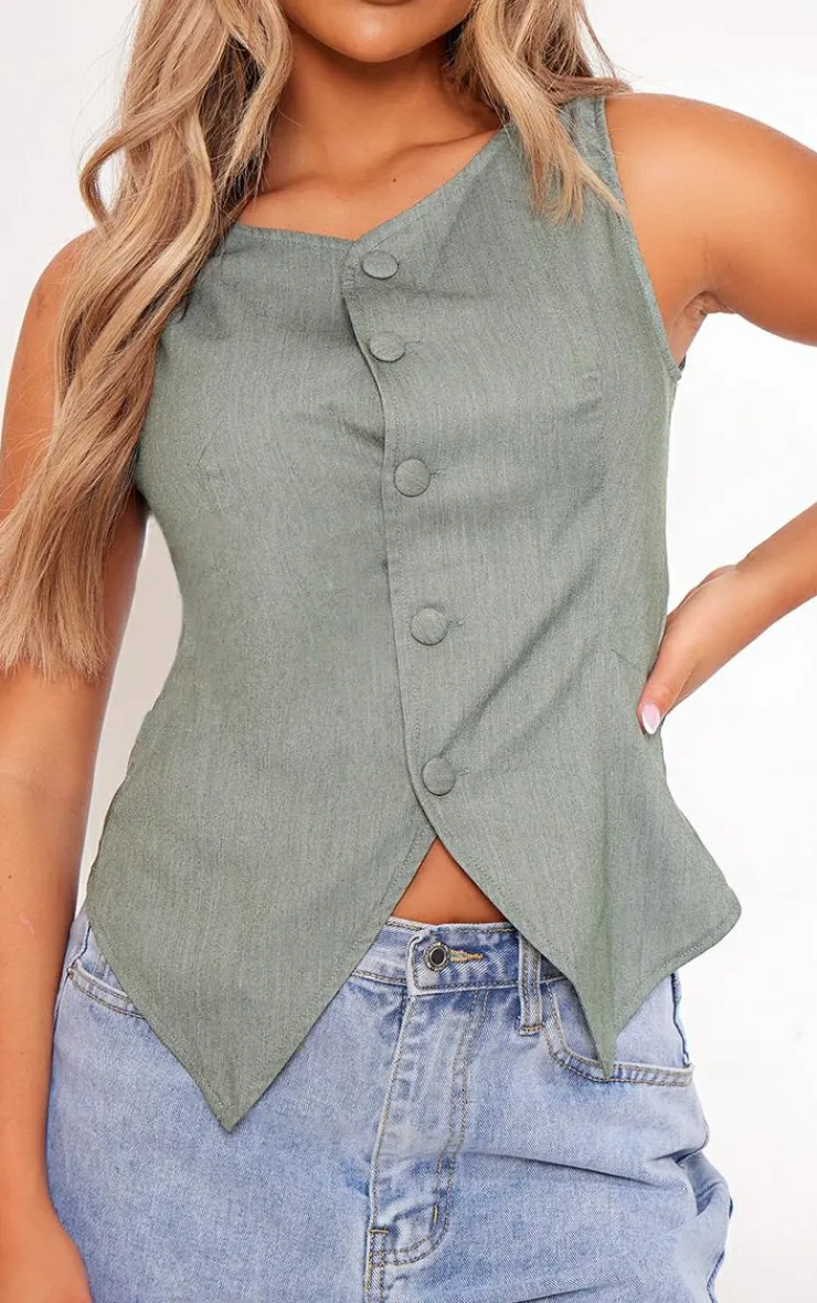 PrettyLittleThing Sleeveless Tops*Long Line Vest