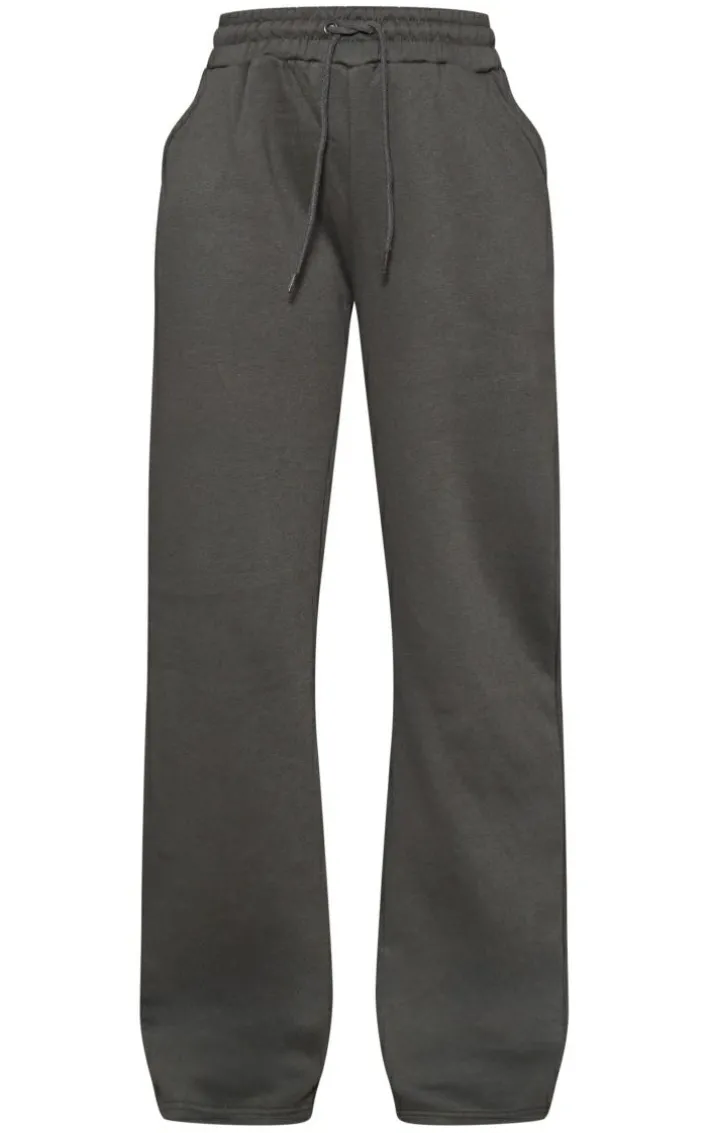 Moss Green Oversized Drawstring Wide Leg Sweatpants