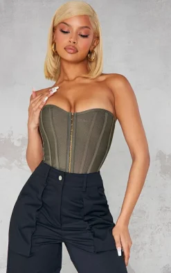 PrettyLittleThing Corsets*Bandage Hook And Eye Structured Corset