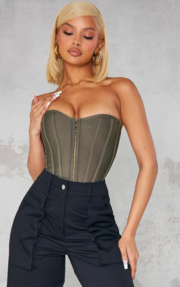 PrettyLittleThing Corsets*Bandage Hook And Eye Structured Corset