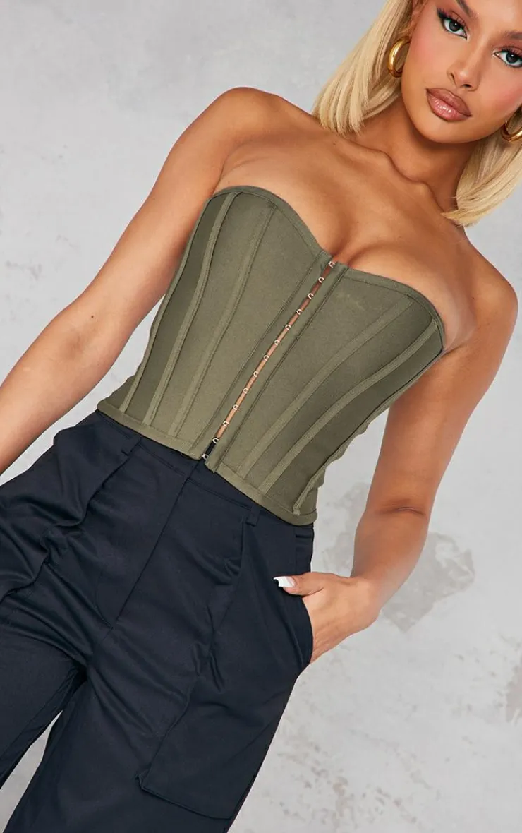 PrettyLittleThing Corsets*Bandage Hook And Eye Structured Corset