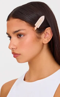 PrettyLittleThing Hair Accessories*4 Pack Diamante Setting Hair Clips