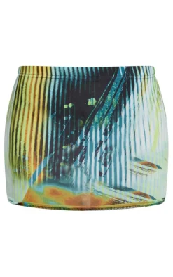 Discount PrettyLittleThing Body Print Low Rise Micro Mini Skirt Multi