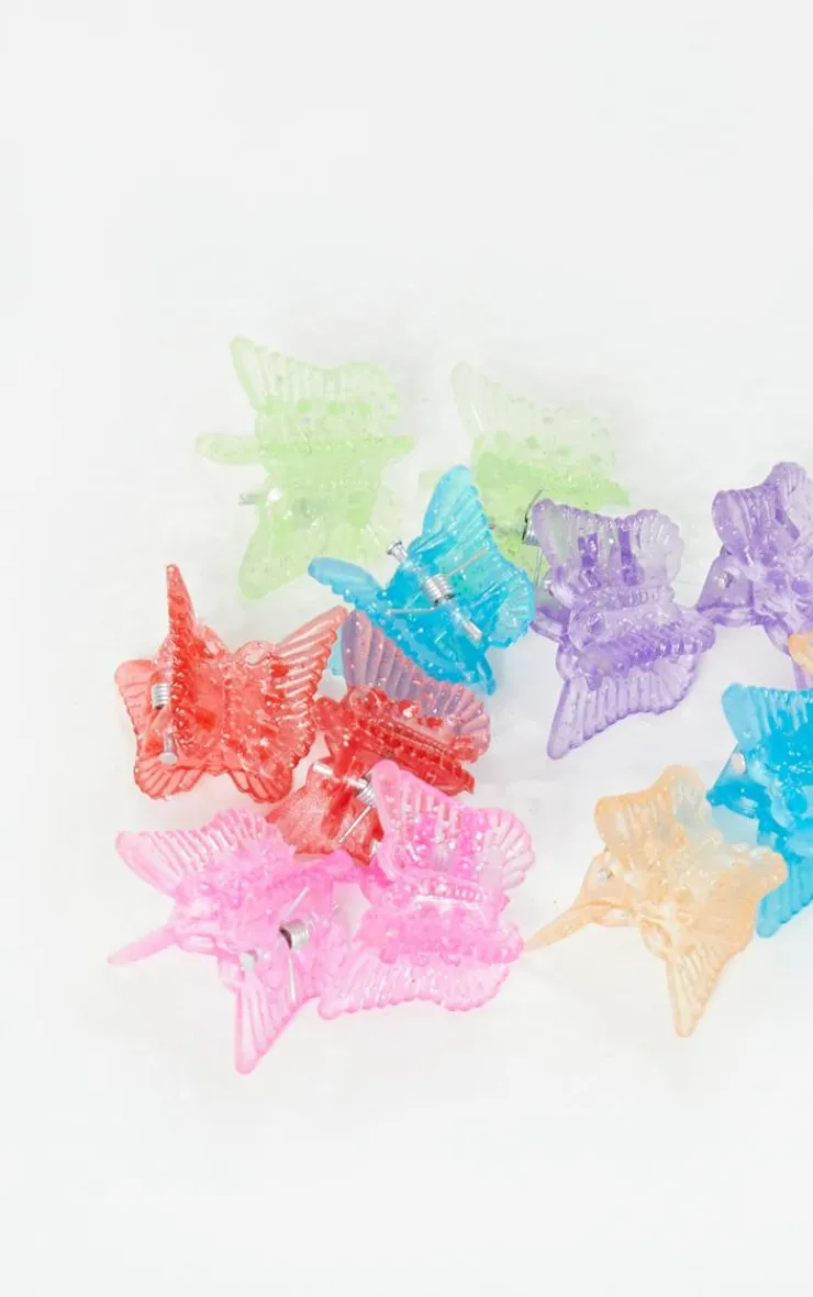 PrettyLittleThing Hair Accessories*Butterfly 12 Pack Clips