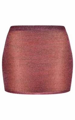 Multi Elora Metallic Knit Mini Skirt