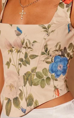 PrettyLittleThing Corsets*Floral Print Corset