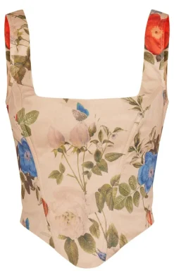 PrettyLittleThing Corsets*Floral Print Corset