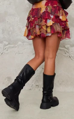 Multi Floral Renaissance Printed Rara Mini Skirt