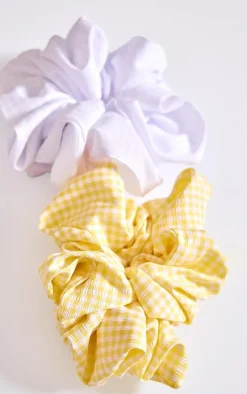 PrettyLittleThing Hair Accessories*Gingham 2 Pack Scrunchies