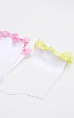 PrettyLittleThing Socks*Gingham 2 Pack Socks