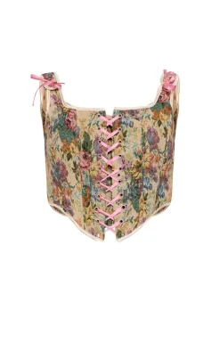 PrettyLittleThing Corsets*Jacquard Ribbon Long Corset