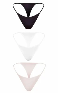 Multi Microfibre Thong 3 Pack