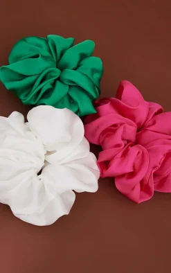 PrettyLittleThing Hair Accessories*Pink Extreme Oversized Satin Scrunchie