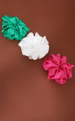 PrettyLittleThing Hair Accessories*Pink Extreme Oversized Satin Scrunchie