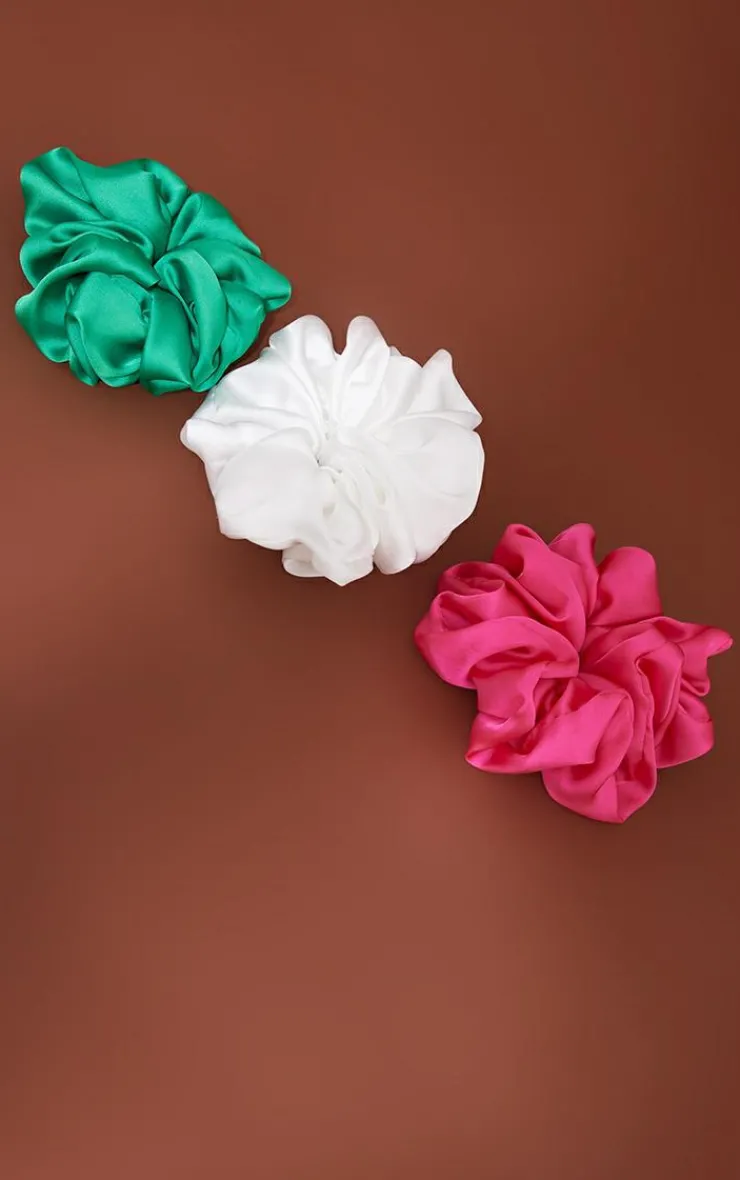 PrettyLittleThing Hair Accessories*Pink Extreme Oversized Satin Scrunchie