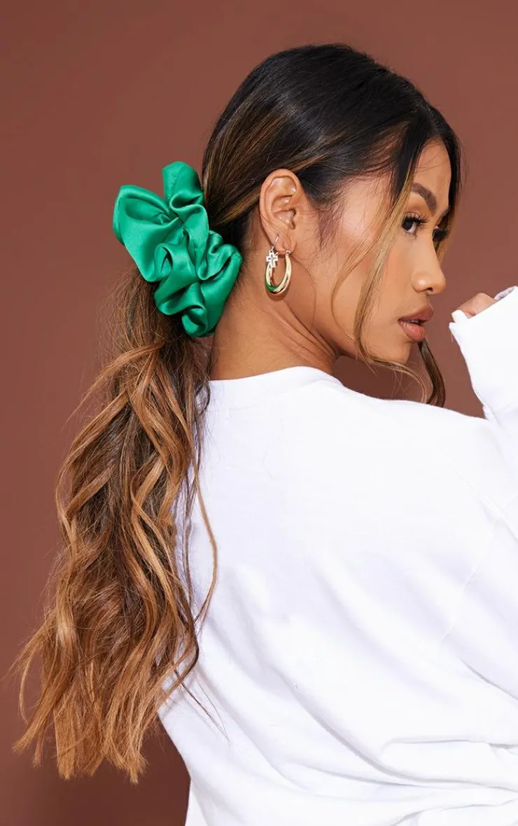 PrettyLittleThing Hair Accessories*Pink Extreme Oversized Satin Scrunchie