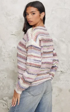 PrettyLittleThing Oversized Sweaters*Soft Marl Knit Oversized Sweater