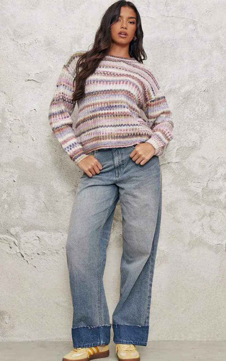 PrettyLittleThing Oversized Sweaters*Soft Marl Knit Oversized Sweater