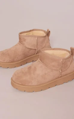 PrettyLittleThing Ankle Boots*Faux Suede Cleated Mini Ankle Boots