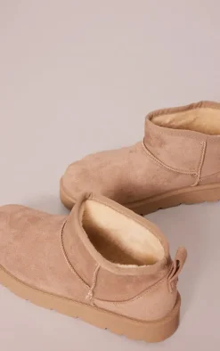 PrettyLittleThing Ankle Boots*Faux Suede Cleated Mini Ankle Boots
