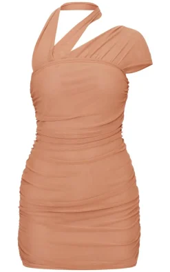 Mesh Neck Detail Mini Dress-PrettyLittleThing Hot