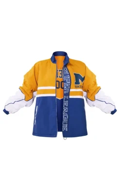 PrettyLittleThing Bomber Jackets*Contrast Varsity Nylon Graphic Bomber Jacket