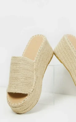 PrettyLittleThing Mules*Espadrille Mule Flatform Sandal