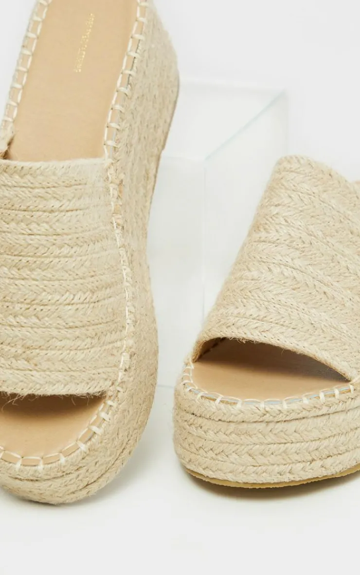 PrettyLittleThing Mules*Espadrille Mule Flatform Sandal