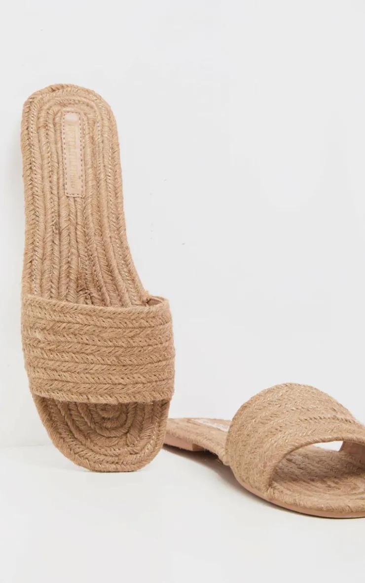 PrettyLittleThing Mules*Natural Espadrille Mule Sandal
