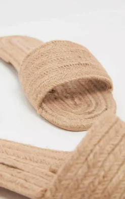 PrettyLittleThing Mules*Natural Espadrille Mule Sandal