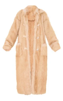 PrettyLittleThing Faux Fur Coats*Ombre Tip Hooded Faux Fur Maxi Coat