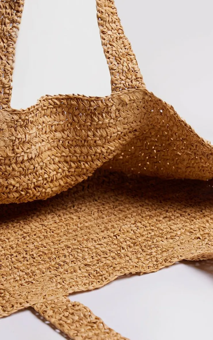 PrettyLittleThing Shoppers*Raffia Large Beach Tote Bag
