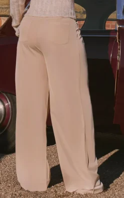 Natural Stone Floaty Tailored Wide Leg Pants