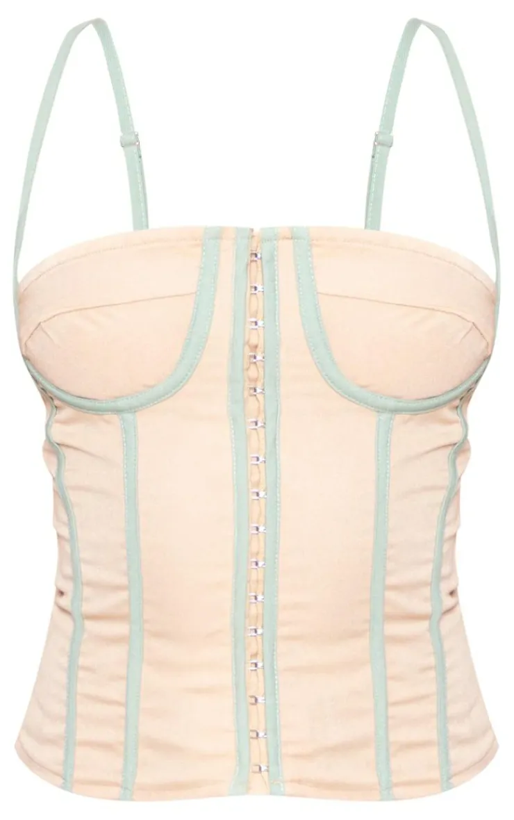 PrettyLittleThing Corsets*Tailored Look Stretch Woven Halter Corset