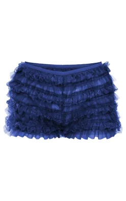 Frill Mesh Bloomer Shorts-PrettyLittleThing Outlet