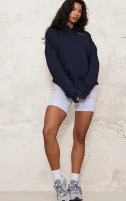 PrettyLittleThing Oversized Sweaters*Health Club Print Collared Oversized Sweatshirt