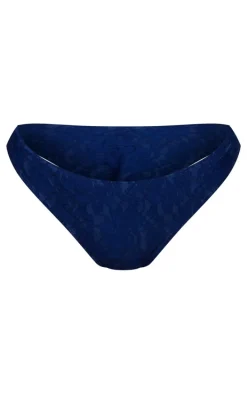 Navy Lace Tanga Bikini Bottoms