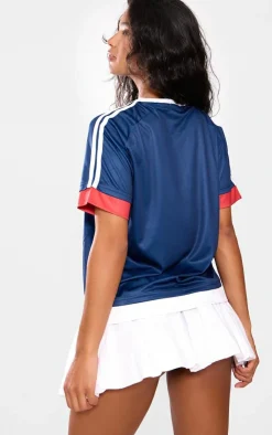 PrettyLittleThing T-Shirts*Oversized Stripe Detail Football T-shirt