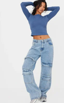 PrettyLittleThing T-Shirts*Premium Fitted Long Sleeve T Shirt