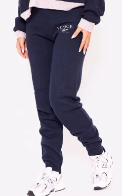 PrettyLittleThing Knitted Loungewear*Venice Embroidered Knitted Sweatpants