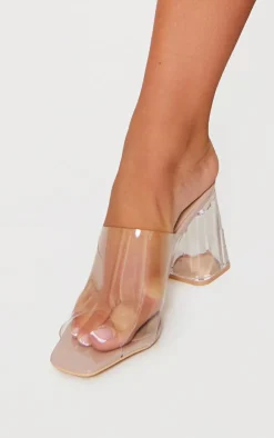 PrettyLittleThing Mules*Clear Block Heel Mule