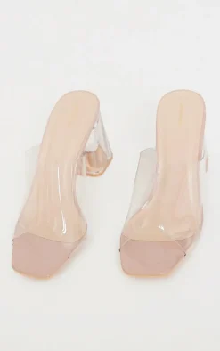 PrettyLittleThing Mules*Clear Block Heel Mule