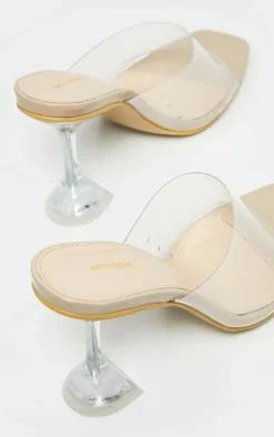 PrettyLittleThing Mules*Clear Cake Stand Heel Mule