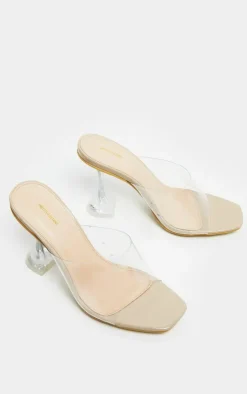 PrettyLittleThing Mules*Clear Cake Stand Heel Mule