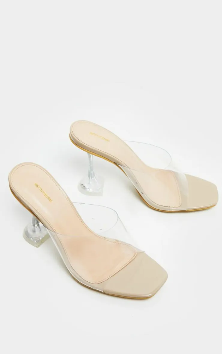PrettyLittleThing Mules*Clear Cake Stand Heel Mule