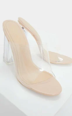 PrettyLittleThing Mules*Clear High Block Mule Heel