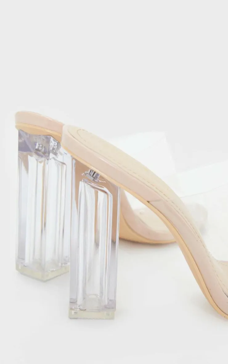 PrettyLittleThing Mules*Clear High Block Mule Heel