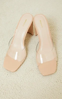 PrettyLittleThing Mules*Clear Low Flat Heeled Mules