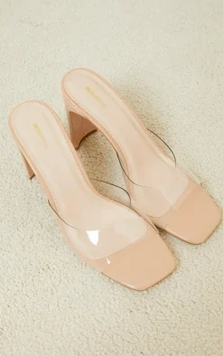 PrettyLittleThing Mules*Clear Low Flat Heeled Mules